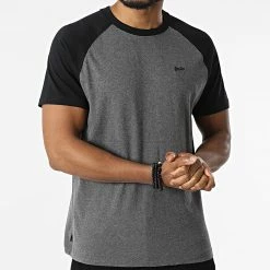 Acheter 🔥 Tee 👕 Shirt Raglan Vintage ⚾ Baseball Gris Anthracite Chiné de Superdry ⭐ -Superdry Soldes superdry 298312 M1011296A 6GP 20220120T155011 03