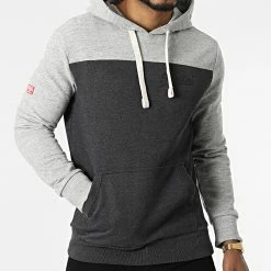 Offres 😀 Sweat Capuche College Vintage Logo Gris Chiné Anthracite de Superdry 🛒 -Superdry Soldes superdry 298313 M2011930A 04Q 20220120T154855 03
