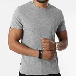 Promo ✨ Tee 👚 Shirt Vintage Logo Gris Chiné de Superdry ⭐ -Superdry Soldes superdry 298316 M1011245A 4HK 20220120T154948 03