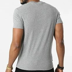 Promo ✨ Tee 👚 Shirt Vintage Logo Gris Chiné de Superdry ⭐ -Superdry Soldes superdry 298316 M1011245A 4HK 20220120T154950 04