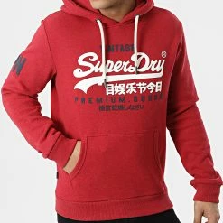 Sortie ❤️ Sweat Capuche Vintage Logo Classic M2011822A Rouge de Superdry ❤️ -Superdry Soldes superdry 300418 M2011822A OFL 20220202T160712 03