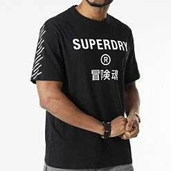 Meilleur prix 💯 Tee 👚 Shirt Code Core Sport M1011360A Noir de Superdry 🔥 -Superdry Soldes superdry 301330 M1011360A 02A 20220225T141015 03