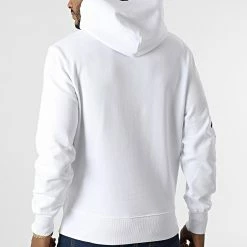 Vente flash 💯 Sweat Capuche Code Core Sport M2011899A Blanc de Superdry ⌛ -Superdry Soldes superdry 301332 M2011899A 01C 20220225T141252 04