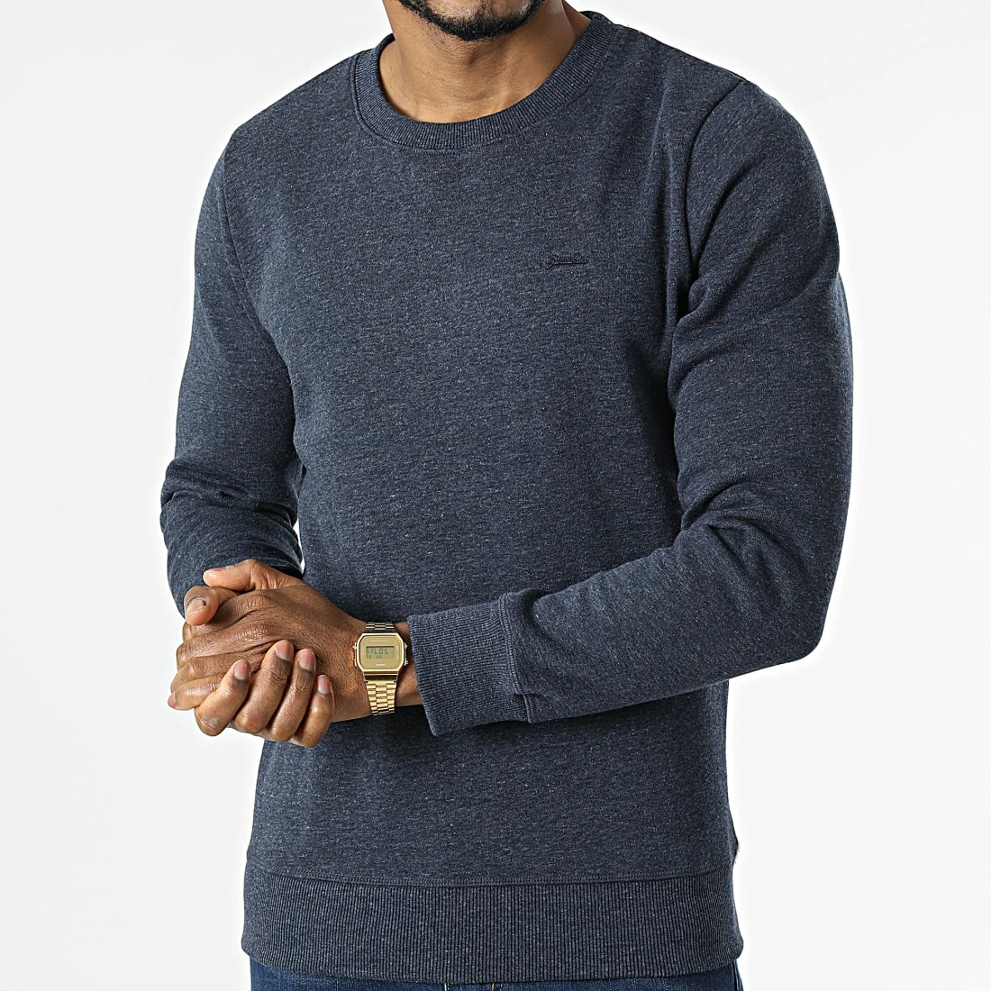 Acheter 🥰 Sweat Crewneck Vintage Logo Embroidery M2011949A Bleu Marine Chiné de Superdry 👍 5 Acheter 🥰 Sweat Crewneck Vintage Logo Embroidery M2011949A Bleu Marine Chiné de Superdry 👍 – Image 3