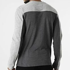 Nouveau 💯 Tee 👚 Shirt Manches Longues College Vintage Logo Gris Chiné Gris Anthracite Chiné de Superdry 🔔 -Superdry Soldes superdry 301643 M6010633A 04Q 20220225T141152 04