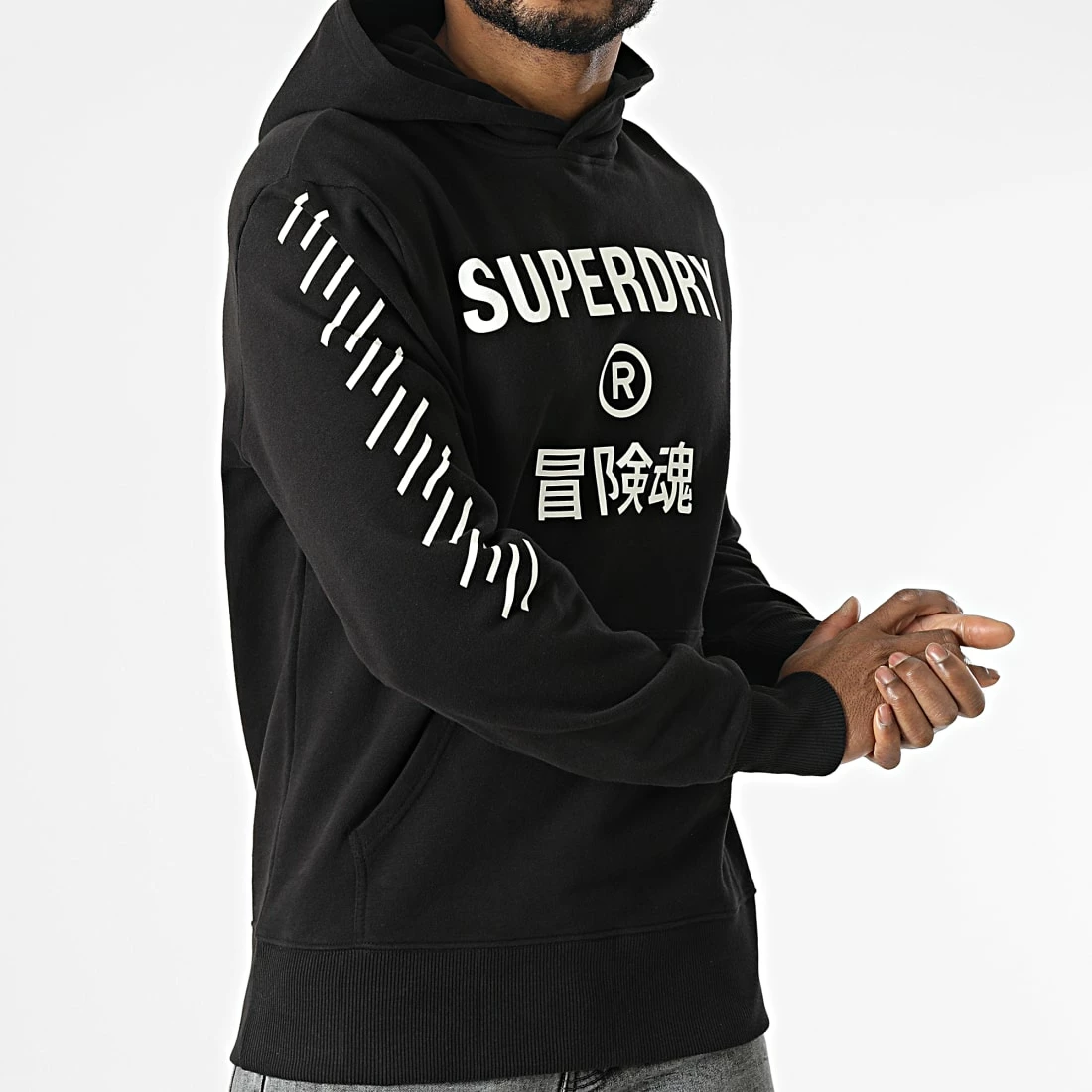 Nouveau 🎉 Sweat Capuche Code Core Sport M2011899B Noir de Superdry 👏 5 Nouveau 🎉 Sweat Capuche Code Core Sport M2011899B Noir de Superdry 👏 – Image 3