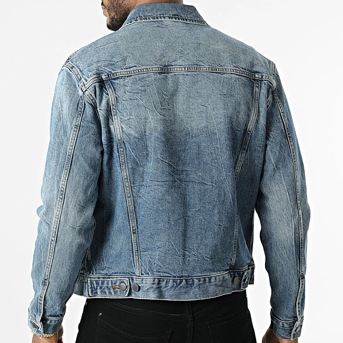 Budget 💯 Veste Jean Highwayman Trucker Bleu Denim de Superdry ⭐ 6 Budget 💯 Veste Jean Highwayman Trucker Bleu Denim de Superdry ⭐ – Image 4