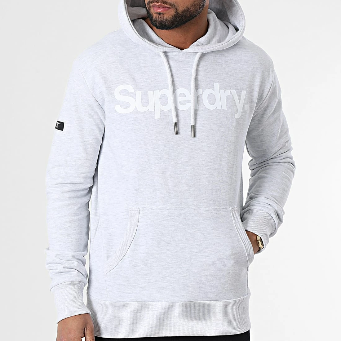 Meilleur prix 😀 Sweat Capuche Classic M2011860A Gris Clair Chiné de Superdry 🥰 5 Meilleur prix 😀 Sweat Capuche Classic M2011860A Gris Clair Chiné de Superdry 🥰 – Image 3