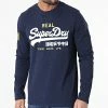 Nouveau 💯 Tee 👚 Shirt A Manches Longues Vintage Logo Classic M6010632A Bleu Marine de Superdry 🛒 -Superdry Soldes superdry 304029 M6010632A 4AY 20220222T163112 01