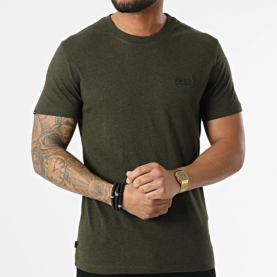 Remise ⌛ Tee 👕 Shirt Vintage Logo Embroidery M1011245A Vert Kaki de Superdry 🥰 5 Remise ⌛ Tee 👕 Shirt Vintage Logo Embroidery M1011245A Vert Kaki de Superdry 🥰 – Image 3