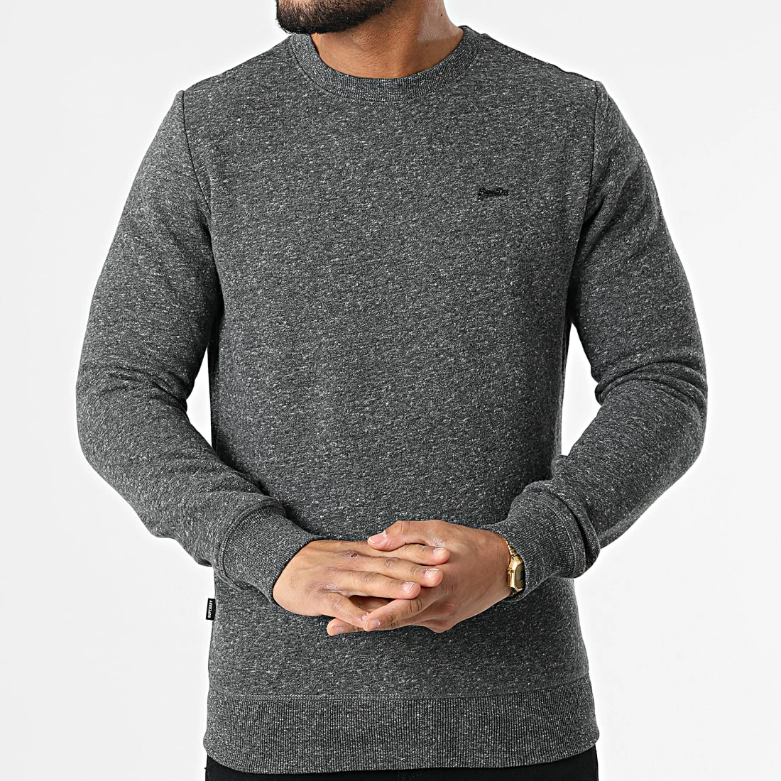 Meilleure vente 🛒 Sweat Crewneck Vintage Logo Embroidery M2011949A Gris Anthracite Chiné de Superdry ✨ 5 Meilleure vente 🛒 Sweat Crewneck Vintage Logo Embroidery M2011949A Gris Anthracite Chiné de Superdry ✨ – Image 3