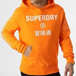Vente flash 🥰 Sweat Capuche Core Sport Orange de Superdry 👍 -Superdry Soldes superdry 308520 M2011899A 05M 20220314T160137 03