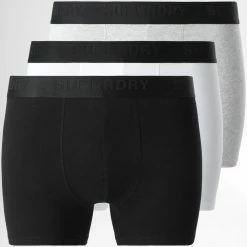 Top 10 👍 Lot De 3 Boxers Classic Noir Gris Chiné Blanc de Superdry 🤩