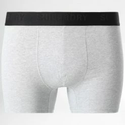 Top 10 👍 Lot De 3 Boxers Classic Noir Gris Chiné Blanc de Superdry 🤩 -Superdry Soldes superdry 308528 M3110342A 6PD 20220317T121022 04
