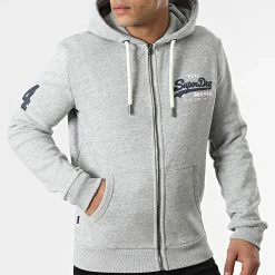 Sortie 🛒 Sweat Zippé Capuche Vintage Logo Classic M2011855A Gris Chiné de Superdry 🎁 8 Sortie 🛒 Sweat Zippé Capuche Vintage Logo Classic M2011855A Gris Chiné de Superdry 🎁 -Superdry Soldes superdry 309969 M2011855A ZUC 20220405T155608 03