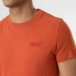 Vente flash ⭐ Tee 👕 Shirt Vintage Logo Embroidery M1011245B Orange Chiné de Superdry 👍 -Superdry Soldes superdry 310975 M1011245B 5EY 20220405T155349 02