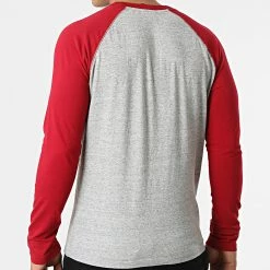 Acheter 🎁 Tee 👚 Shirt Manches Longues M6010549A Gris Chiné Rouge de Superdry 🎉 -Superdry Soldes superdry 310994 M6010549A 7FK 20220405T155701 04