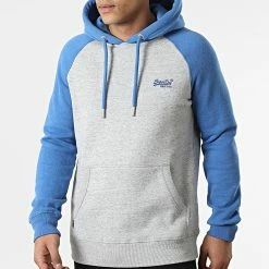 Sortie 😍 Sweat Capuche Vintage Logo Embroidery M2011948 Gris Chiné Bleu de Superdry 💯 -Superdry Soldes superdry 312059 M2011948A 6YD 20220405T155517 03