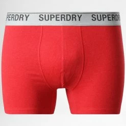 Coupon 😍 Lot De 3 Boxers Classic Rouge Rose Bordeaux de Superdry 💯 -Superdry Soldes superdry 312792 M3110342A 6PY 20220428T154429 04