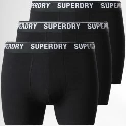 Bon marché 💯 Lot De 3 Boxers Classic Noir de Superdry ❤️