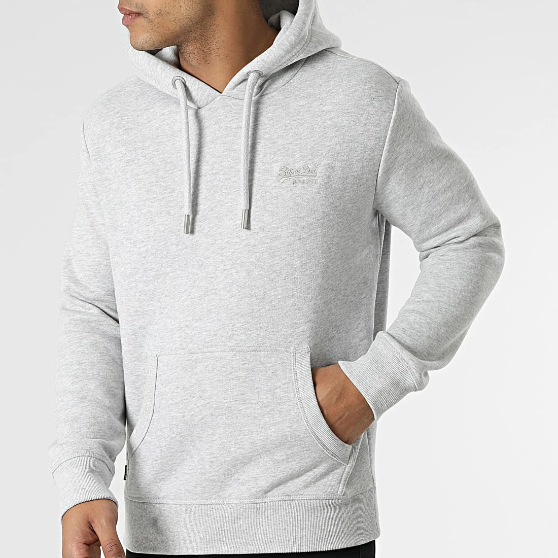 Acheter 🔔 Sweat Capuche Vintage Logo Embroidery M2011951A Gris Clair Chiné de Superdry 🥰 5 Acheter 🔔 Sweat Capuche Vintage Logo Embroidery M2011951A Gris Clair Chiné de Superdry 🥰 – Image 3