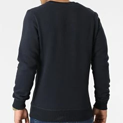 Tout neuf 👍 Sweat Crewneck Vintage Logo Embroidery M2011949A Bleu Marine de Superdry 🤩 -Superdry Soldes superdry 314583 M2011949A 98T 20220415T145830 04