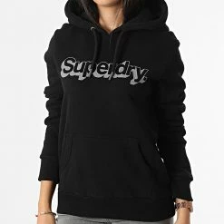 Remise 😀 Sweat Capuche Vintage Classic Metallic Noir de Superdry 🌟 -Superdry Soldes superdry 315378 W2011377A 02A 20220429T161230 03