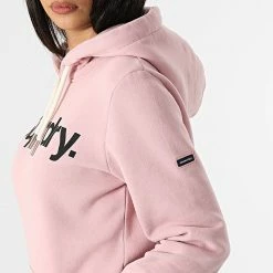 Top 10 🎉 Sweat Capuche Femme Classic Rose de Superdry 👏 -Superdry Soldes superdry 315948 W2011249B 10R 20220429T160639 02