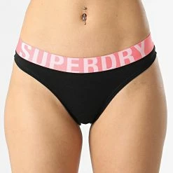 Bon marché 🎁 Culotte Femme Large Logo Noir de Superdry 🧨