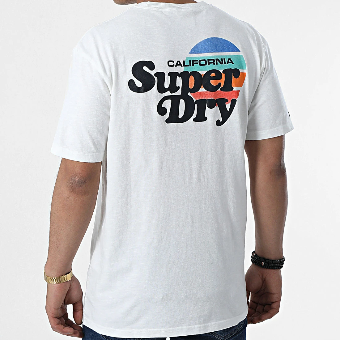 Sortie 🥰 Tee 👕 Shirt Vintage Cali Stripe M1011383A Blanc de Superdry 👏 6 Sortie 🥰 Tee 👕 Shirt Vintage Cali Stripe M1011383A Blanc de Superdry 👏 – Image 4