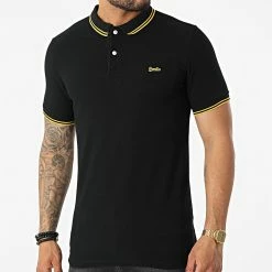 Acheter 😉 Polo A Manches Courtes Vintage Tipped M1110291A Noir de Superdry 🎉