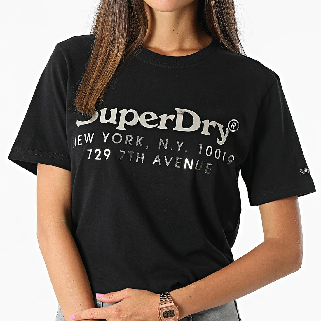 Remise 👍 Tee 👚 Shirt Femme Vintage Venue Noir de Superdry 🧨 3 Remise 👍 Tee 👚 Shirt Femme Vintage Venue Noir de Superdry 🧨