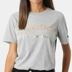 Acheter 🥰 Tee 👚 Shirt Femme Vintage Venue Gris Chiné de Superdry ⌛