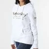 Le moins cher 👏 Sweat Capuche Femme Vintage Venue Blanc Argenté de Superdry 🎉