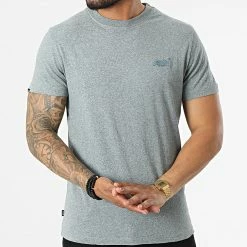 Grosses soldes 🎉 Tee 👕 Shirt Vintage Logo Embroidery M1011245A Bleu Clair Chiné de Superdry 😀 -Superdry Soldes superdry 322089 M1011245B 3YM 20220609T142853 03