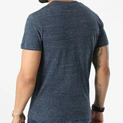 Offres 🔥 Tee 👚 Shirt Vintage Logo Embroidery M1011245A Bleu Marine Chiné de Superdry 😍 -Superdry Soldes superdry 322090 M1011245B Z6Z 20220614T143801 04