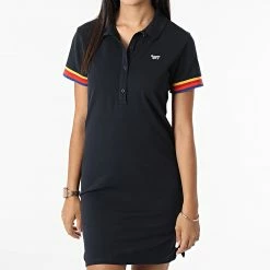 Meilleur prix 🧨 Robe Polo Femme Vintage Stripe Noir de Superdry 🧨 -Superdry Soldes superdry 323076 W8011102A 98T 20220621T135022 03