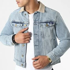 Vente flash 😍 Veste Jean Vintage Highwayman Trucker M5011381A Bleu Wash de Superdry 🤩