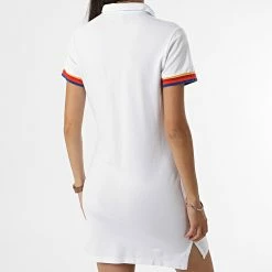 Budget 🎉 Robe Polo Manches Courtes Femme W8011102A Blanc de Superdry ✔️ -Superdry Soldes superdry 324820 W8011102A 04C 20220719T143018 04