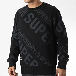 Acheter ⌛ Sweat Crewneck Code Classic AOP Y2010174A Noir de Superdry 🎉