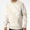 Budget ✔️ Sweat Crewneck Code Classic AOP Y2010174A Beige de Superdry ✔️ -Superdry Soldes superdry 325148 Y2010174A 6NN 20220706T160142 01