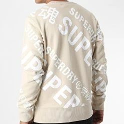 Budget ✔️ Sweat Crewneck Code Classic AOP Y2010174A Beige de Superdry ✔️ -Superdry Soldes superdry 325148 Y2010174A 6NN 20220706T160147 04