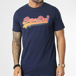 Acheter 🌟 Tee 👕 Shirt M1011391A Bleu Marine de Superdry 🛒