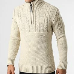 Les meilleures critiques de 😍 Pull Col Zippé M6110308A Beige de Superdry 👍