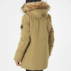 Coupon 🔥 Parka Capuche Fourrure Femme Everest Vert Kaki de Superdry 🎉 -Superdry Soldes superdry 329879 W5010978A 94M 20220811T160308 04