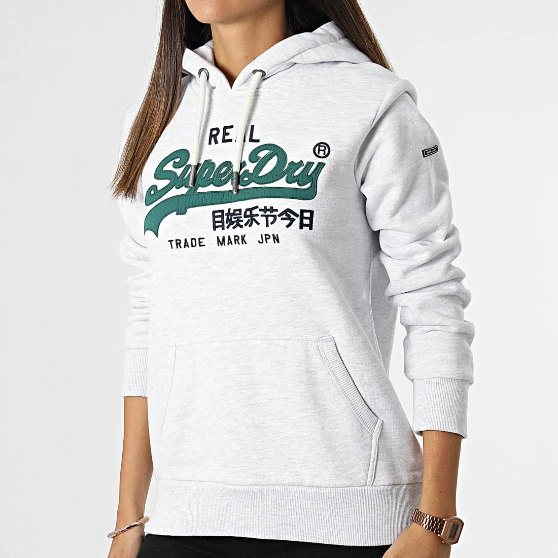 Acheter ⌛ Sweat Capuche Femme Vintage Logo Heritage Gris Chiné de Superdry 🎉 5 Acheter ⌛ Sweat Capuche Femme Vintage Logo Heritage Gris Chiné de Superdry 🎉 – Image 3