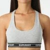 Le moins cher 😉 Brassière Femme Multilogo Gris Chiné de Superdry 🎉 -Superdry Soldes superdry 329894 W3110357A 7GH 20220810T135049 01