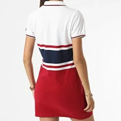 De gros 😍 Robe Polo Femme Vintage Mini Stripe Blanc Bordeaux de Superdry 🔔 -Superdry Soldes superdry 329903 W8011116A 8AS 20220808T160917 04