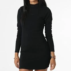 Budget 👏 Robe Femme Code Rib Noir de Superdry ❤️ -Superdry Soldes superdry 329905 W8011184A 02A 20220811T155159 03