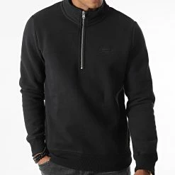 Nouveau 👍 Sweat Col Zippé M2012396A Noir de Superdry 🔔 8 Nouveau 👍 Sweat Col Zippé M2012396A Noir de Superdry 🔔 -Superdry Soldes superdry 331612 M2012396A 02A 20220811T151435 03